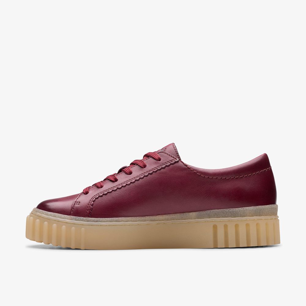 Burgundy Clarks Women's Mayhill Walk Sneakers | 403LDRVSI