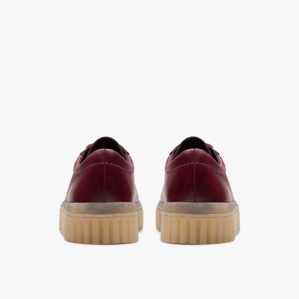 Burgundy Clarks Women's Mayhill Walk Sneakers | 403LDRVSI