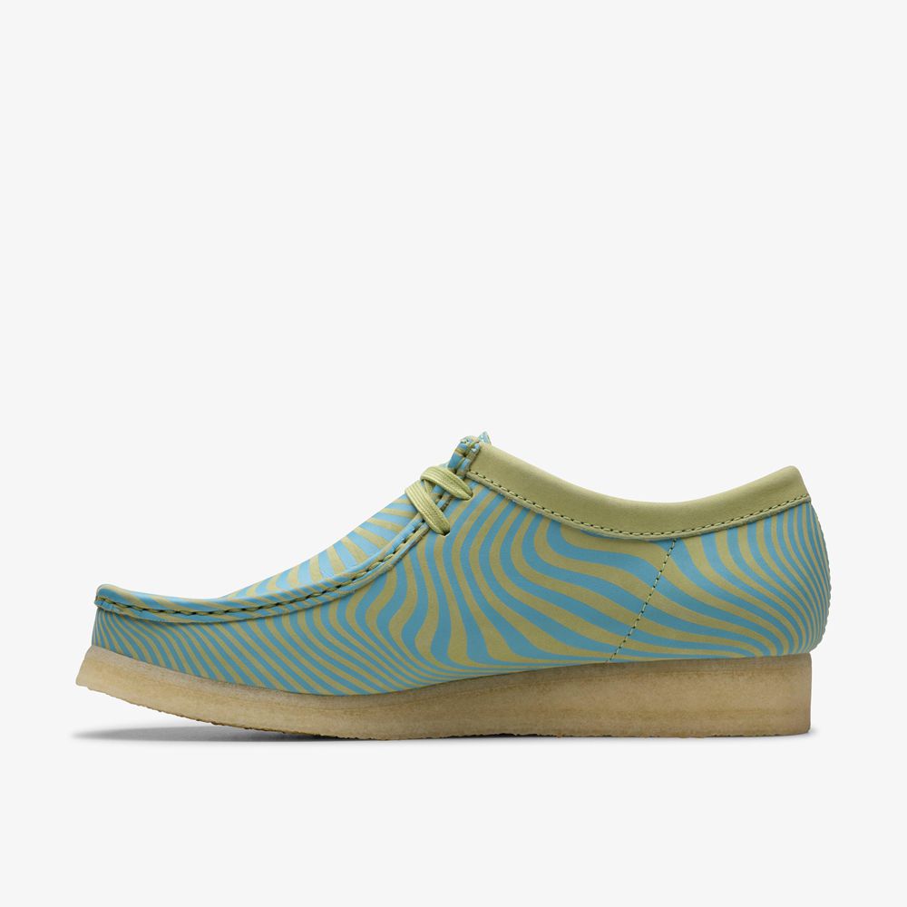 Green Clarks Men's Wallabee Slip On Shoes | 613WHLSUA