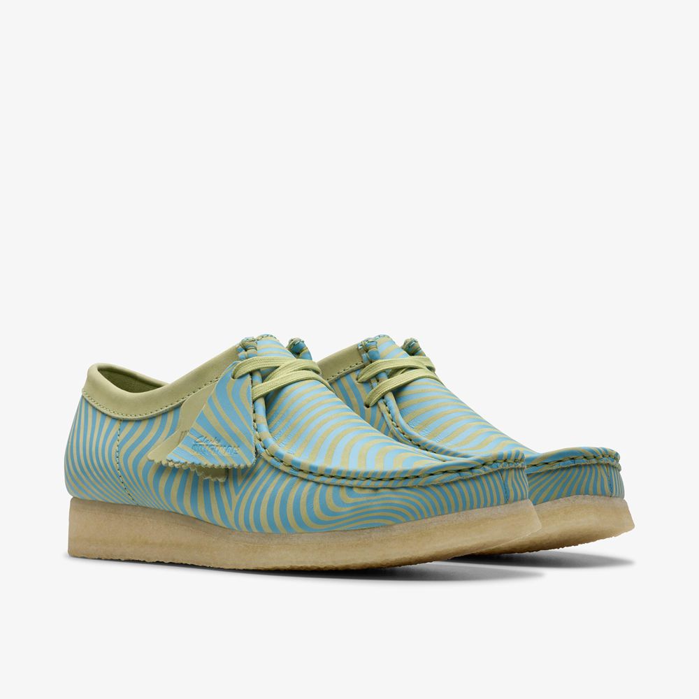 Green Clarks Men's Wallabee Slip On Shoes | 613WHLSUA