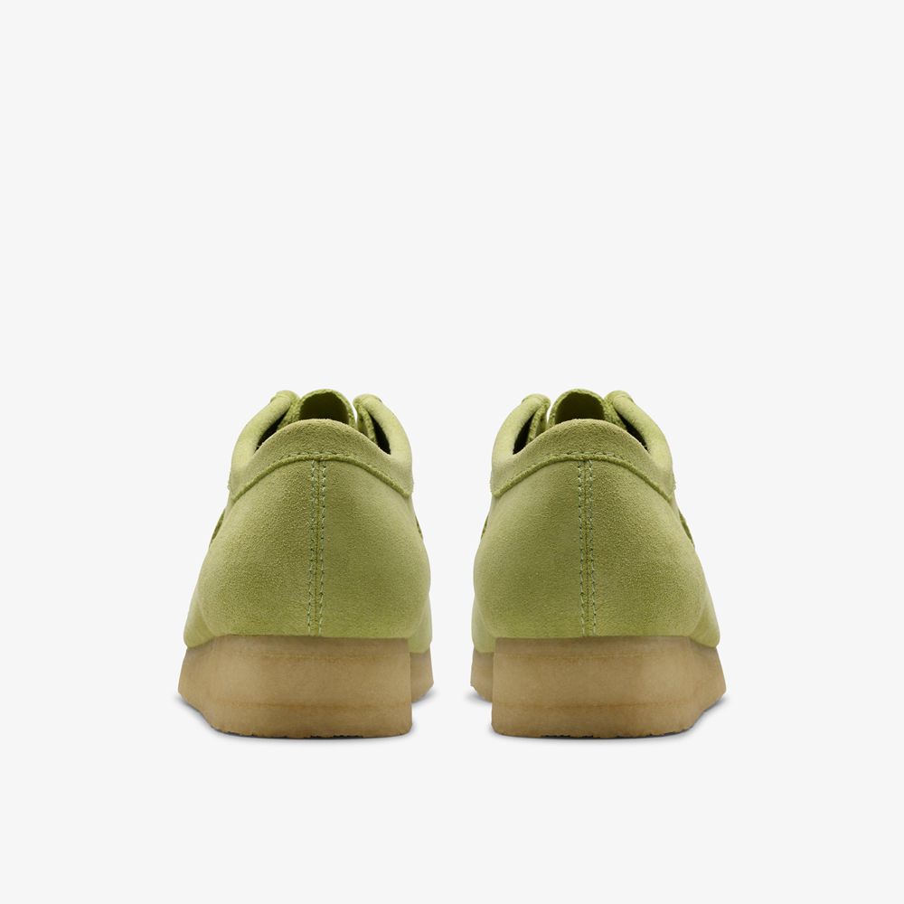 Green Clarks Men's Wallabee Slip On Shoes | 573PBAJUH