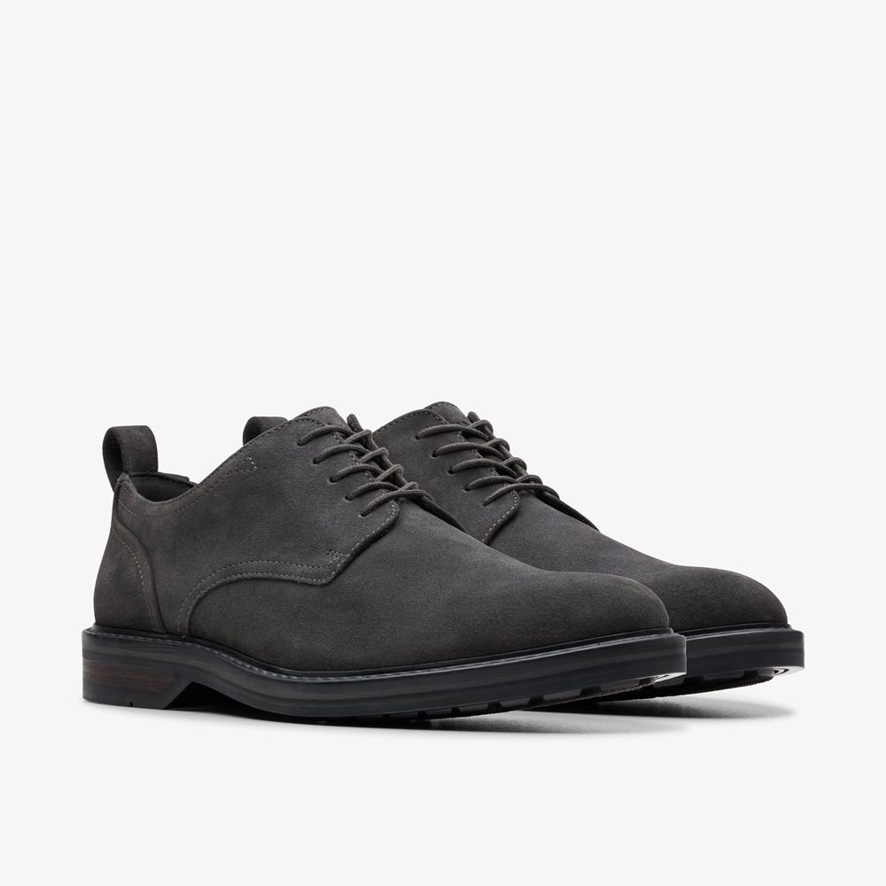 Grey Clarks Men's Aldwin Lace Oxfords | 593HBVUSZ