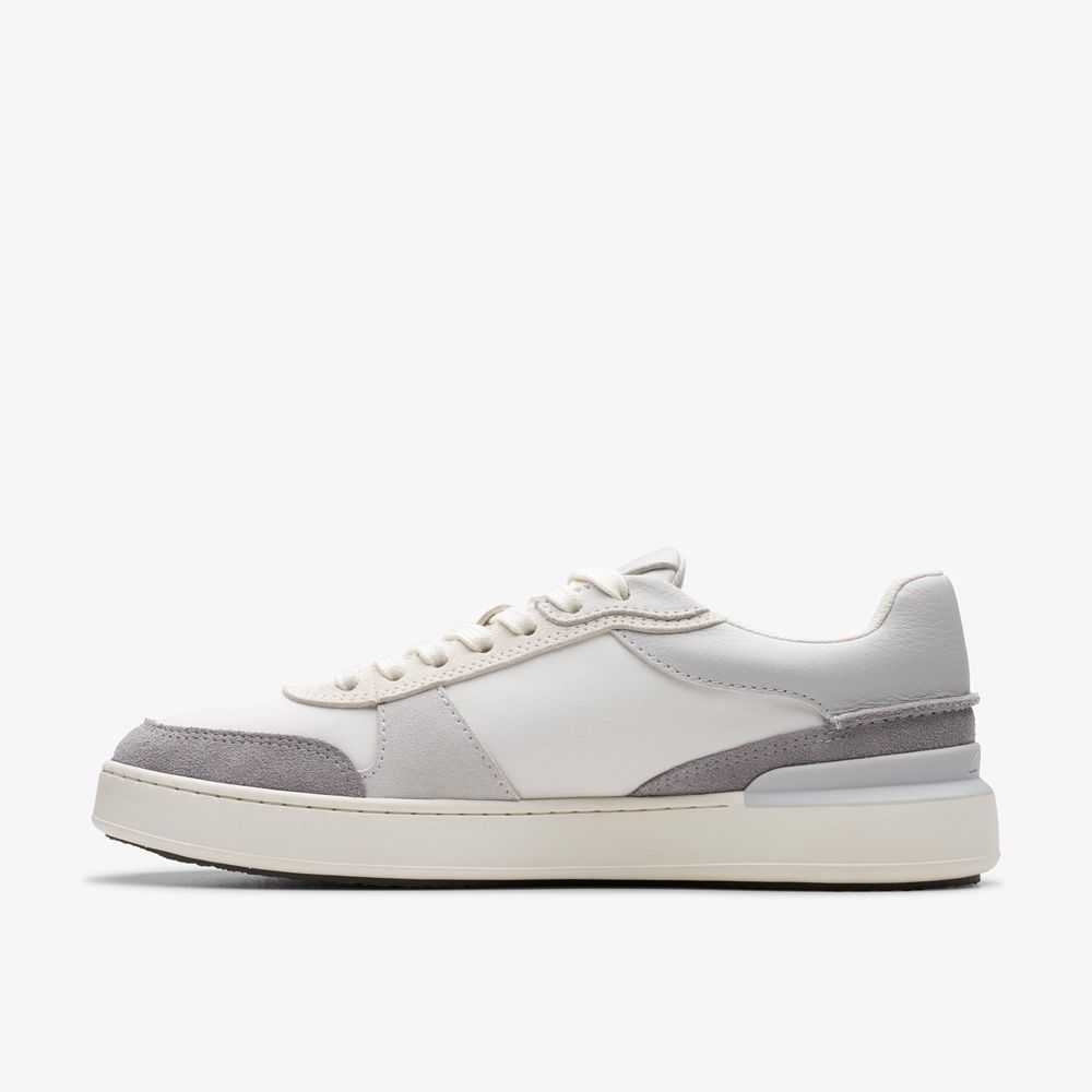 Grey Clarks Men's Court Lite Race Sneakers | 832VGBONW