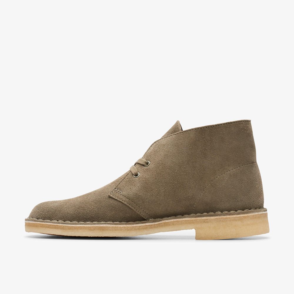 Grey Clarks Men's Desert Boots | 059QAKJZD