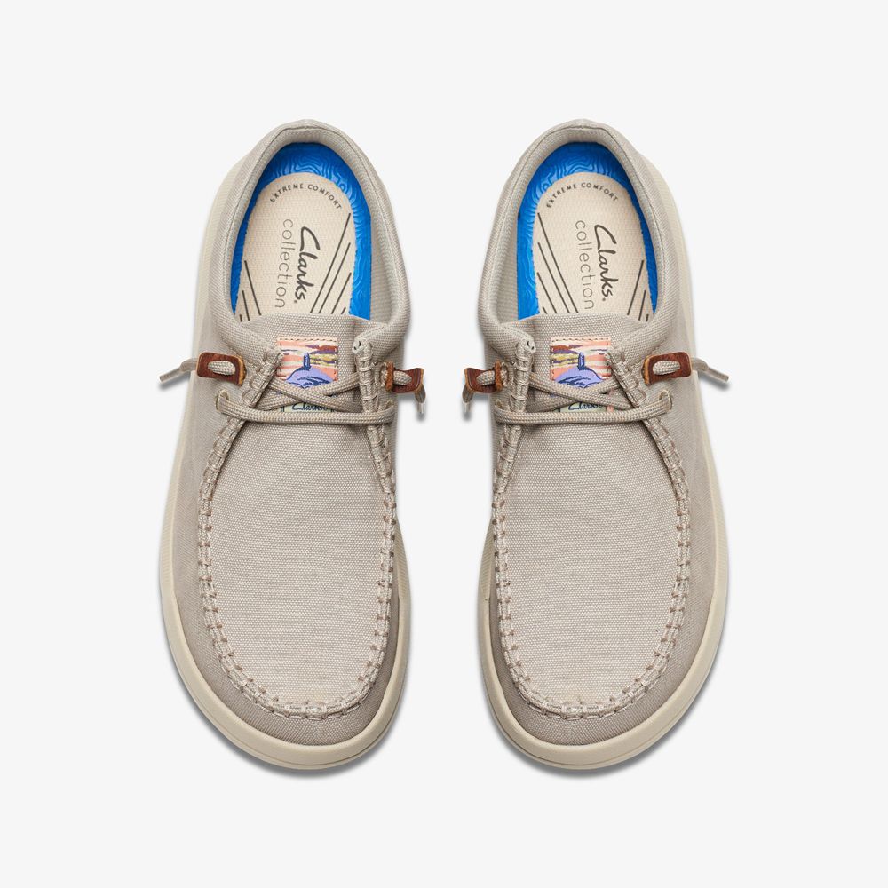 Grey Clarks Men's Driftlite Surf Boat Shoes | 302AYLJTW