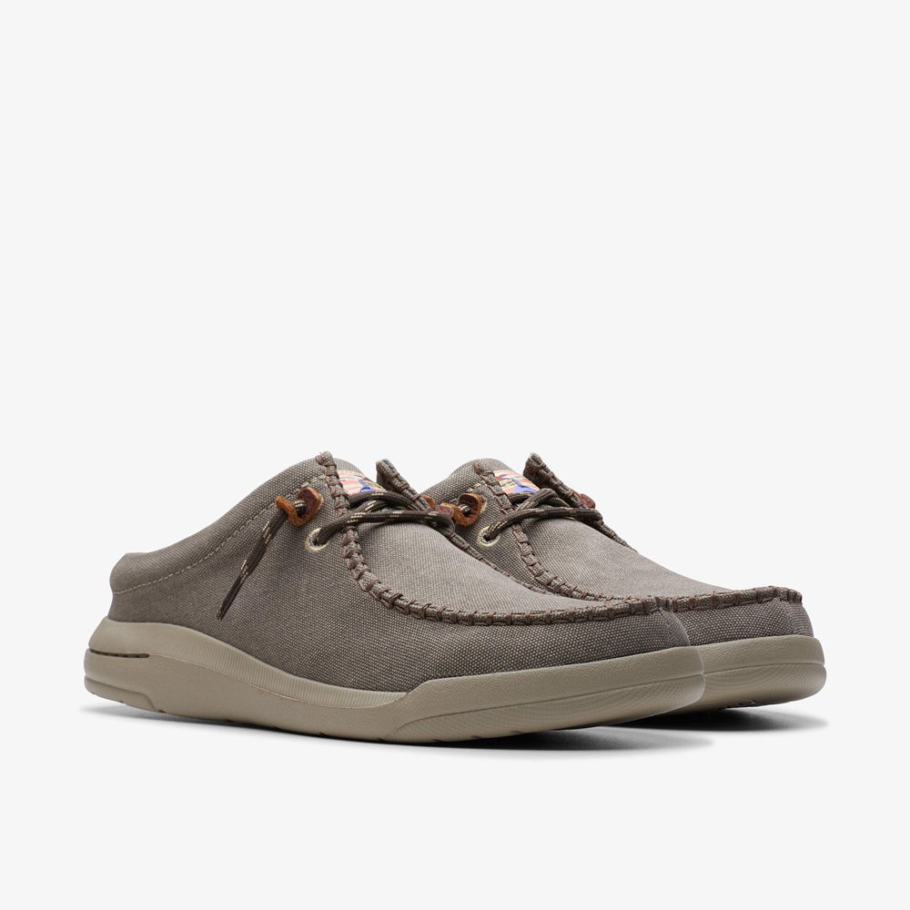 Grey Clarks Men's Driftlite Surf Boat Shoes | 816YMTLDI