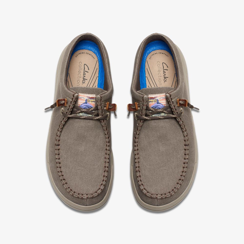 Grey Clarks Men's Driftlite Surf Boat Shoes | 816YMTLDI