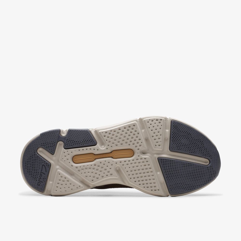 Grey Clarks Men's Nxe Knit Sneakers | 530XSPQYI