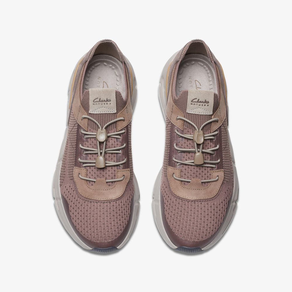 Grey Clarks Men's Nxe Knit Sneakers | 530XSPQYI