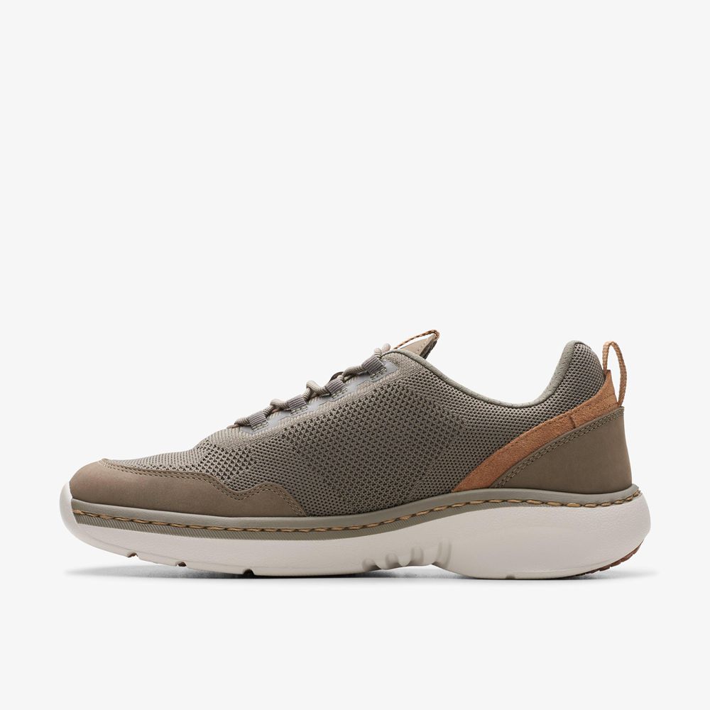 Grey Clarks Men's Pro Knit Sneakers | 971WZBALI