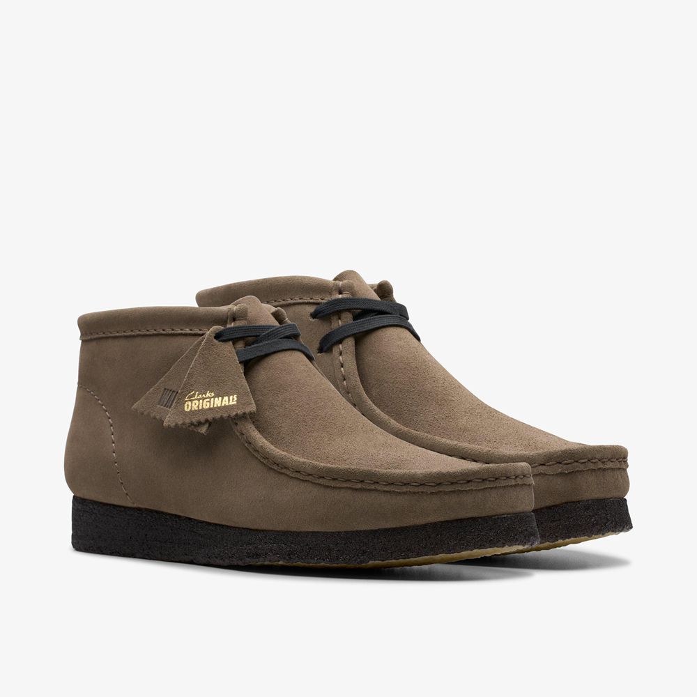 Grey Clarks Men's Wallabee Boots | 431ODLUNZ