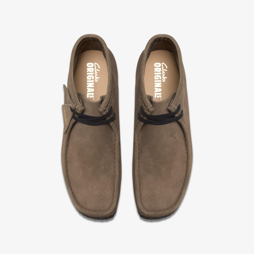 Grey Clarks Men's Wallabee Boots | 431ODLUNZ