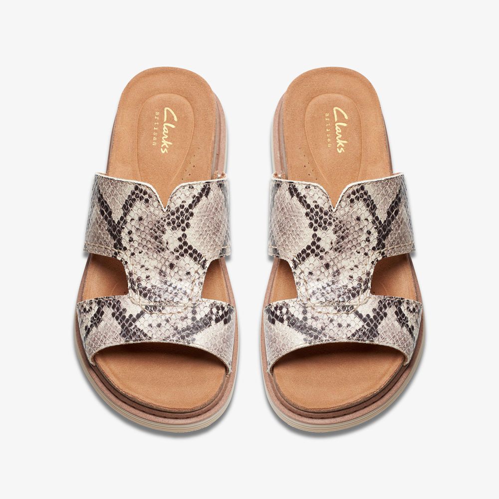 Grey Clarks Women's Arwell Walk Flat Sandals | 391QUKBOT