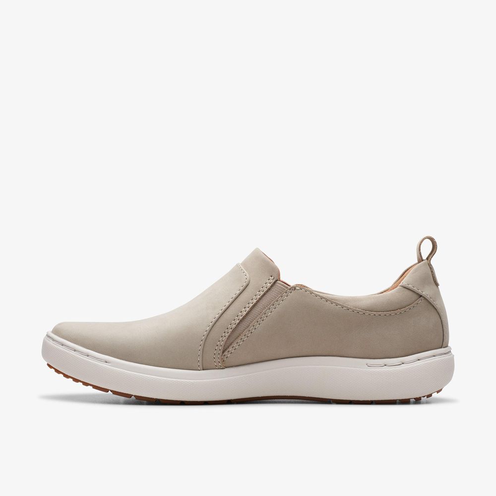 Grey Clarks Women's Nalle Lilac Sneakers | 832ETIMDA