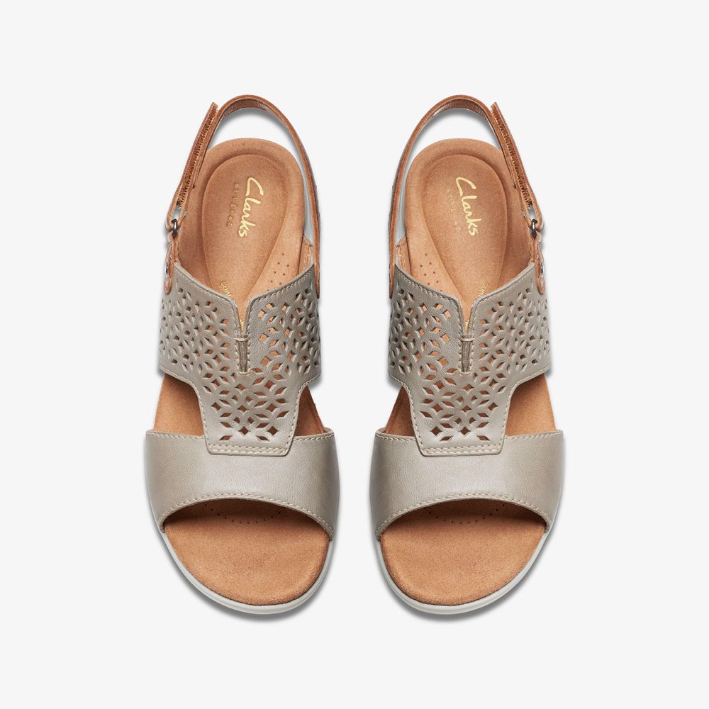 Grey Clarks Women's Tuleah Sun Heeled Sandals | 670RDNKSC