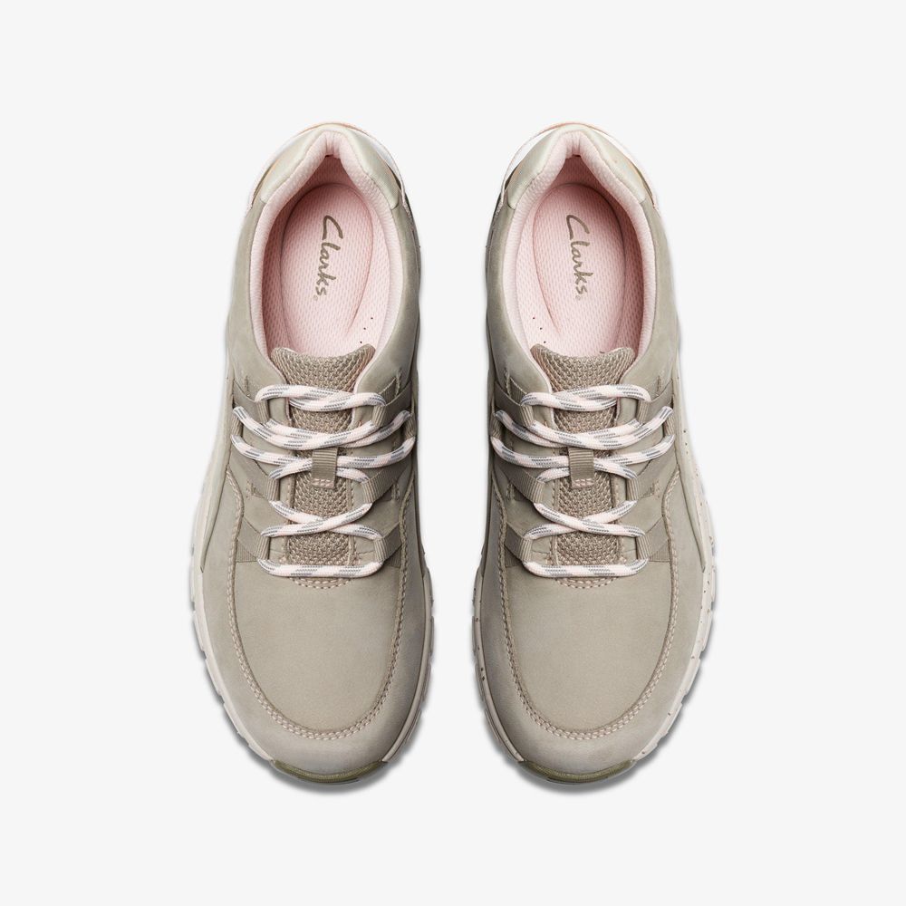 Grey Clarks Women's Wave Range Sneakers | 350FJWGZP