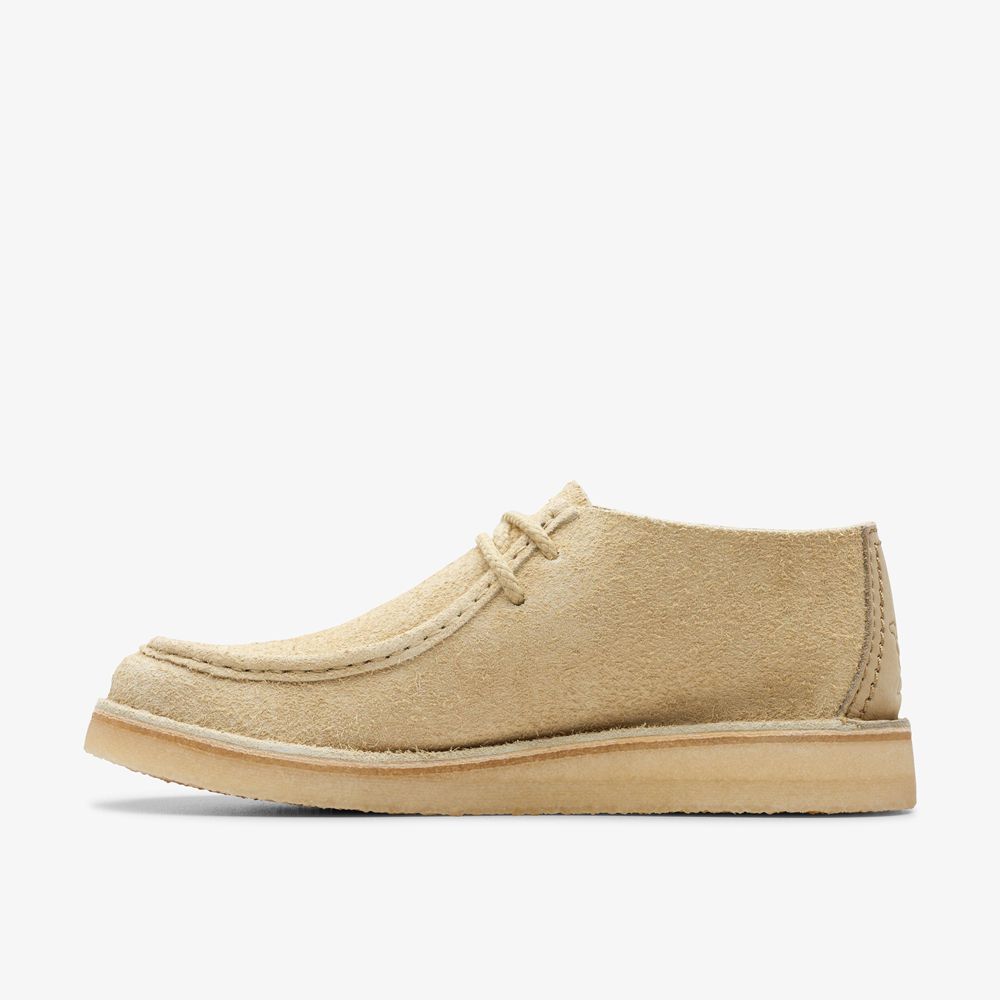 Khaki Clarks Men's Desert Nomad Loafers | 823BXALPN