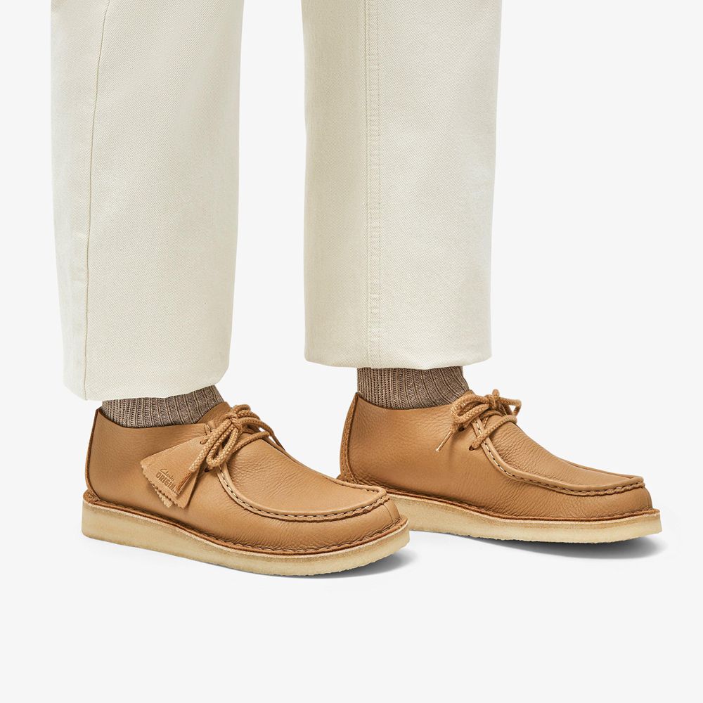 Khaki Clarks Men's Desert Nomad Loafers | 695BRFIUN