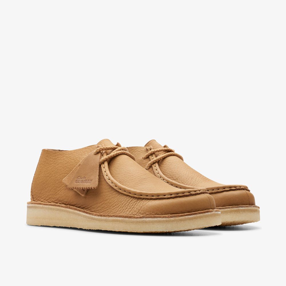 Khaki Clarks Men's Desert Nomad Loafers | 695BRFIUN