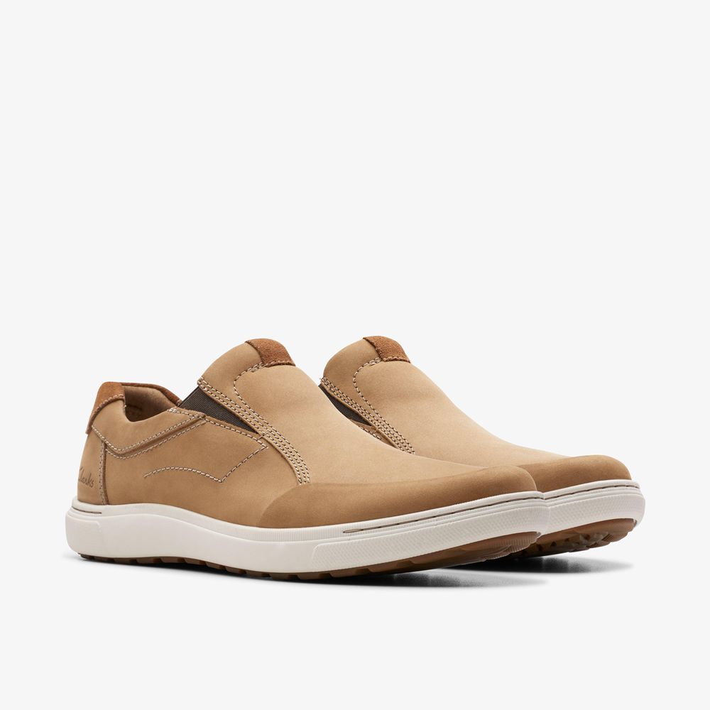 Khaki Clarks Men's Mapstone Step Sneakers | 950HFGIWJ