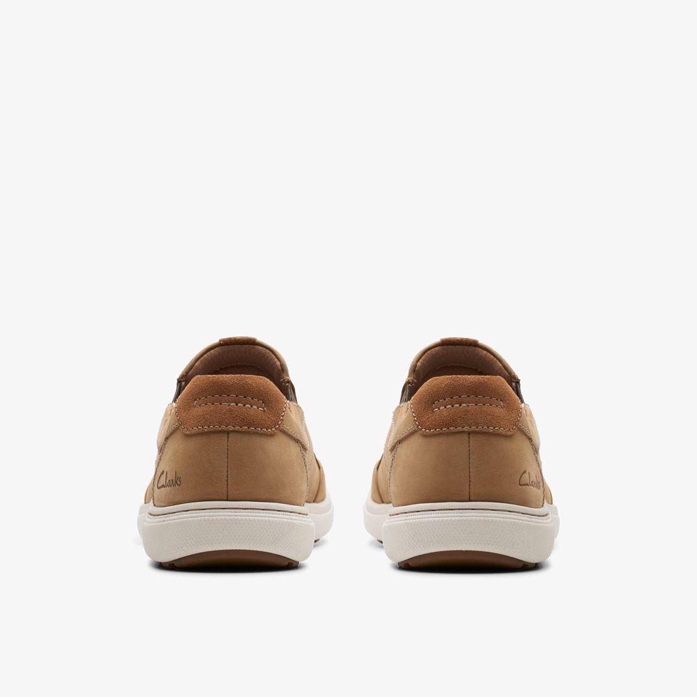 Khaki Clarks Men's Mapstone Step Sneakers | 950HFGIWJ