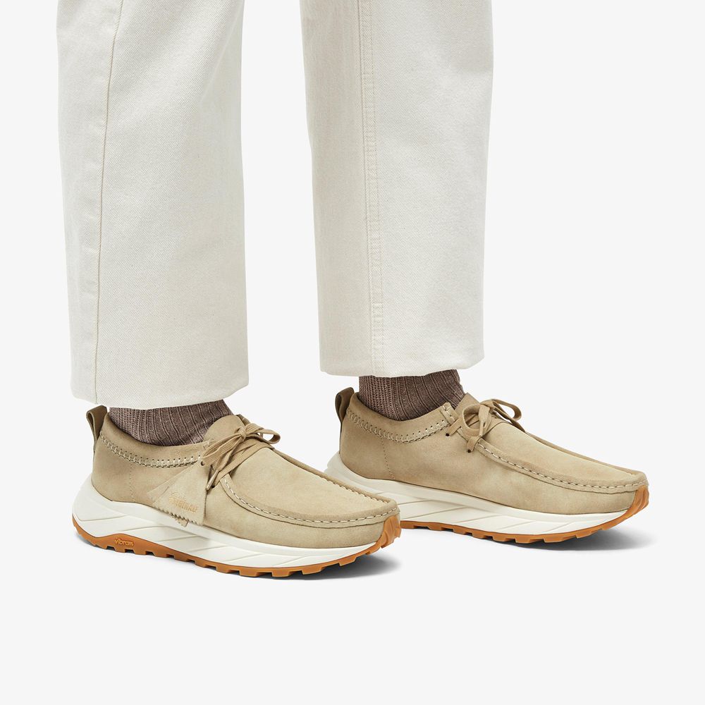 Khaki Clarks Men's Walla Eden Lo Sneakers | 351TMAPJN