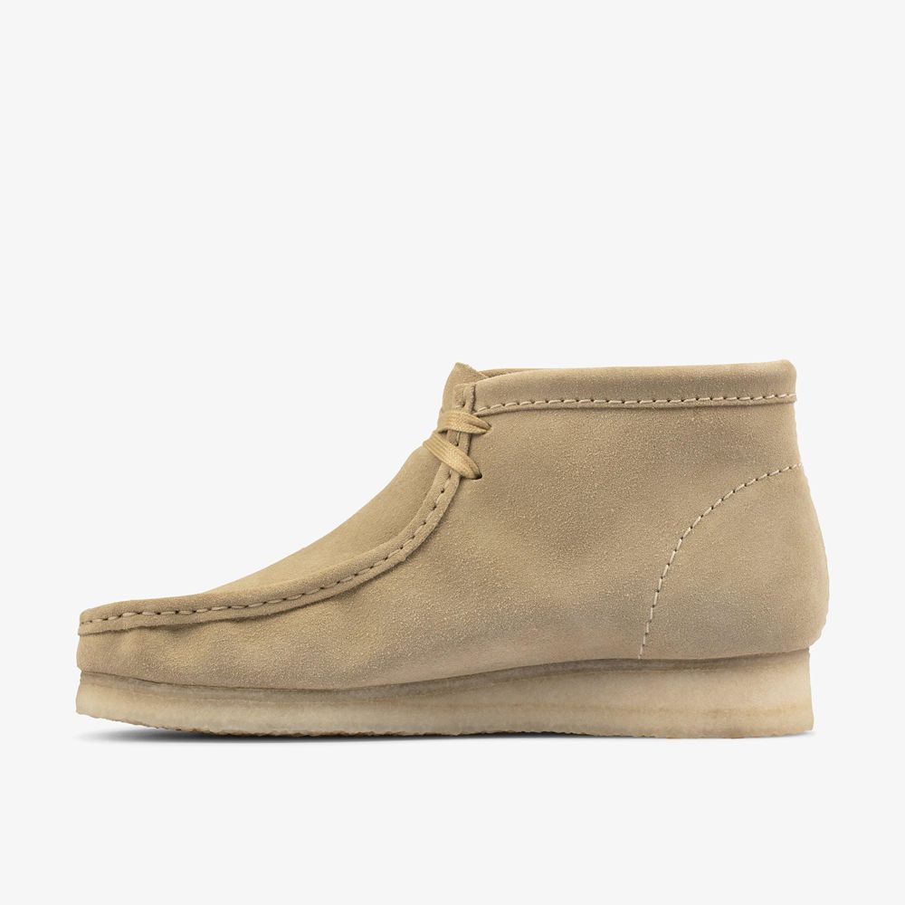 Khaki Clarks Men's Wallabee Boots | 810LBZIFD