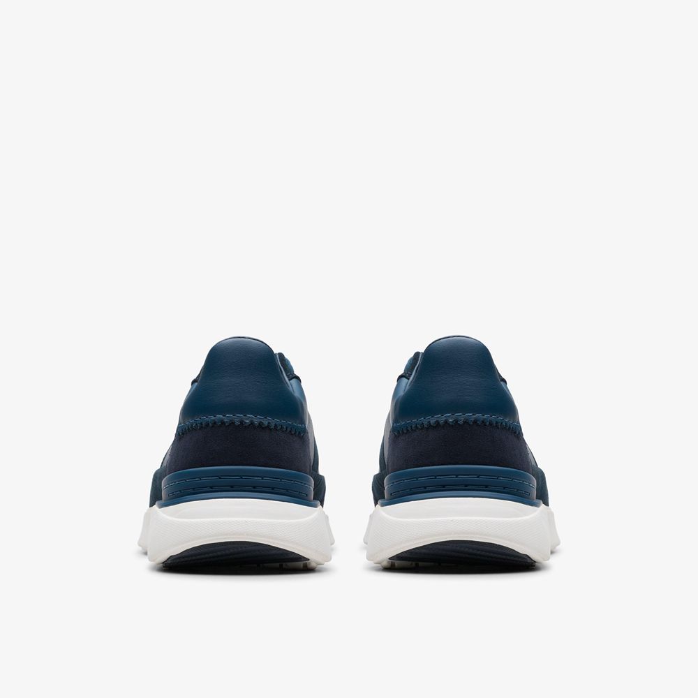 Navy Clarks Men's Craft Pace Sneakers | 746XHIUKA