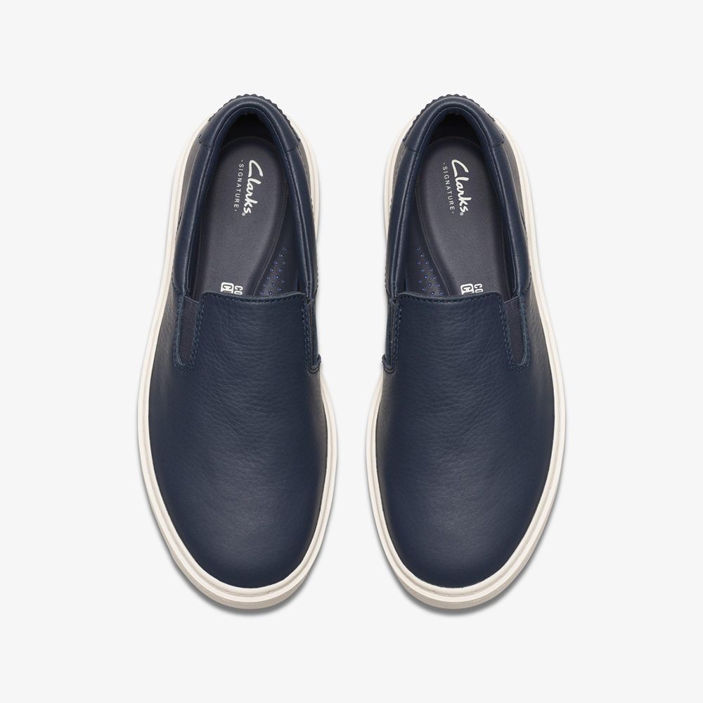 Navy Clarks Men's Craft Swift Go Sneakers | 862GBKEQZ