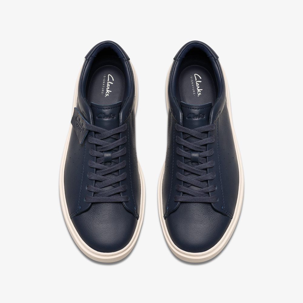 Navy Clarks Men's Craft Swift Sneakers | 194HBZQIX