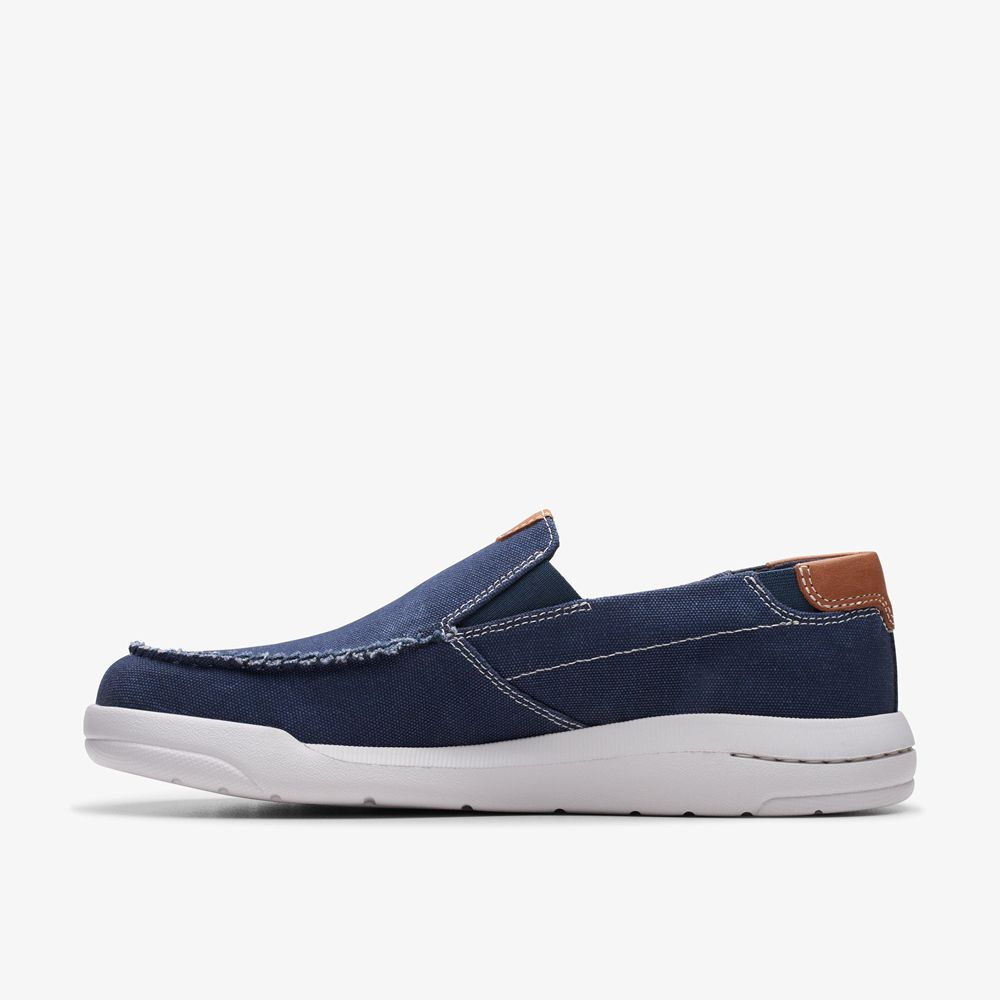 Navy Clarks Men's Driftlite Step Boat Shoes | 235NPVFAW