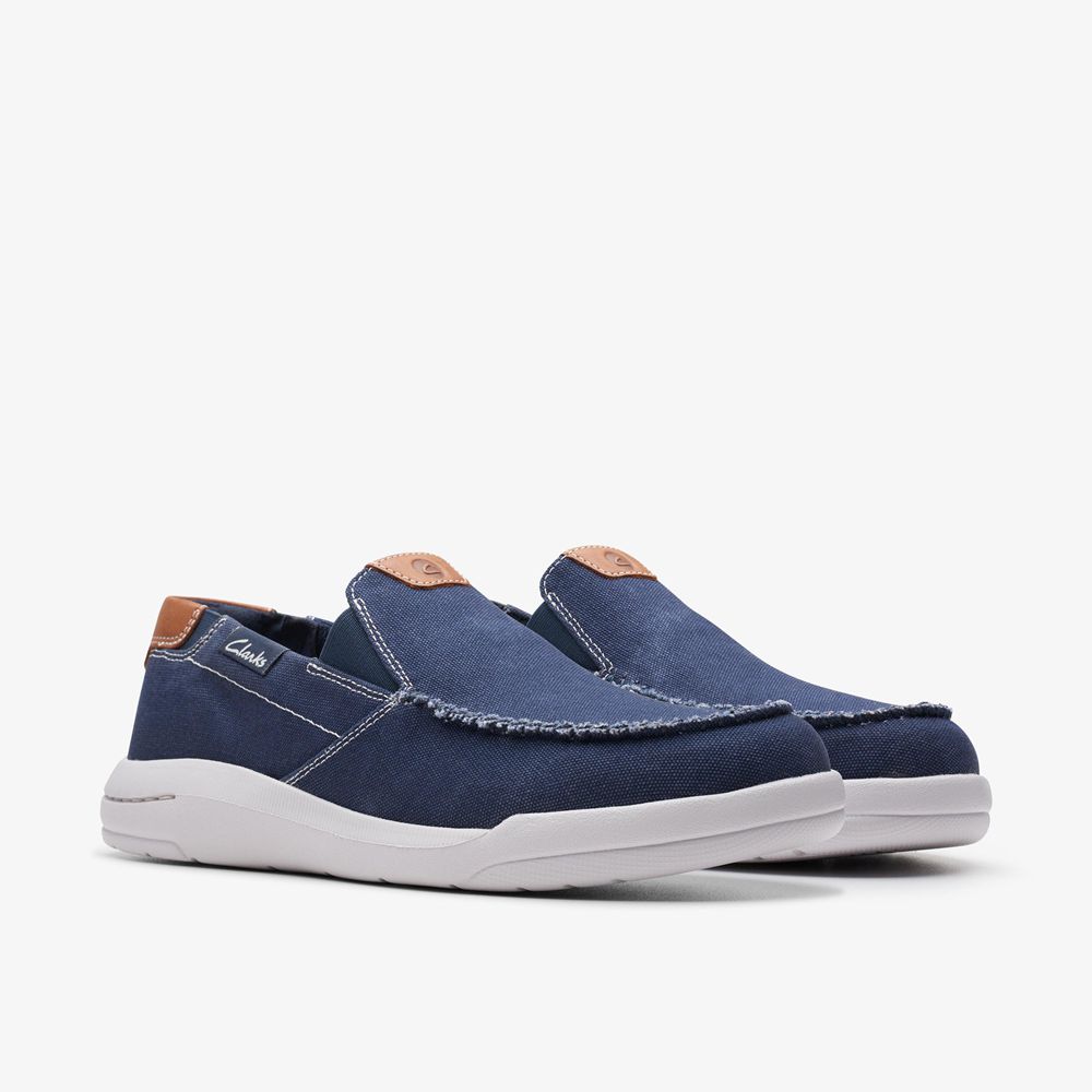 Navy Clarks Men's Driftlite Step Boat Shoes | 235NPVFAW