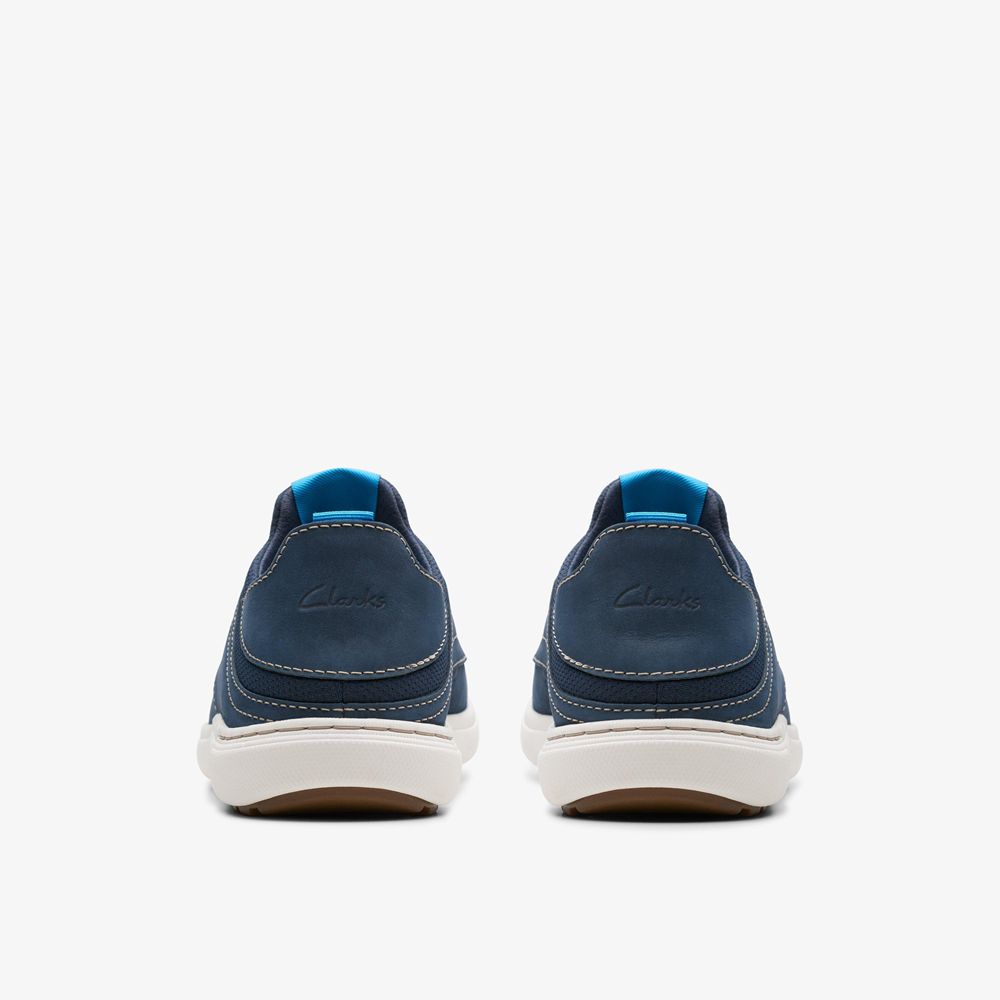 Navy Clarks Men's Mapstone Easy Sneakers | 528NBDUHY