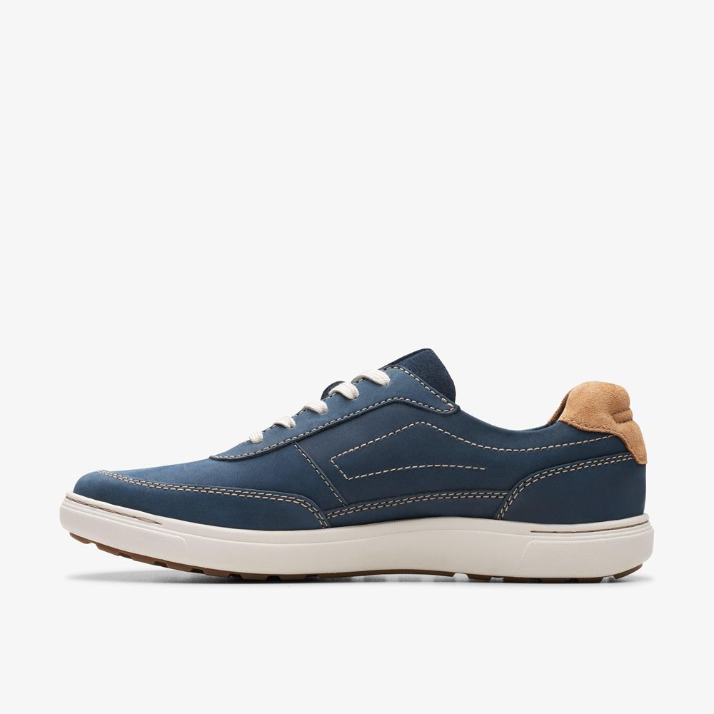 Navy Clarks Men's Mapstone Trail Sneakers | 827TDPXRO