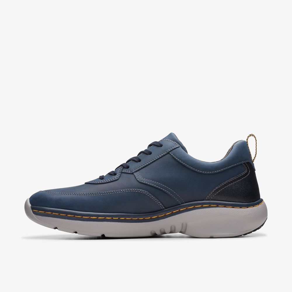 Navy Clarks Men's Pro Lace Sneakers | 760JPHIFX