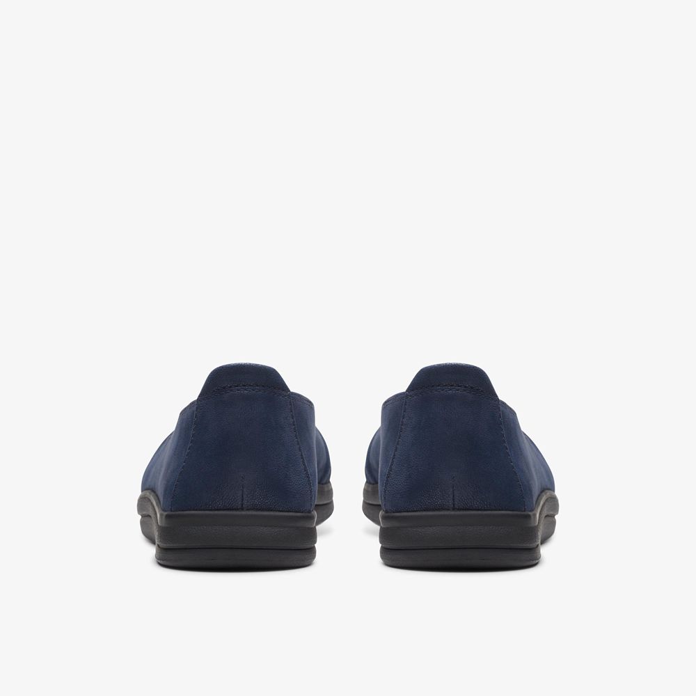 Navy Clarks Women's Breeze Sol Slip On Shoes | 873SJVRYN