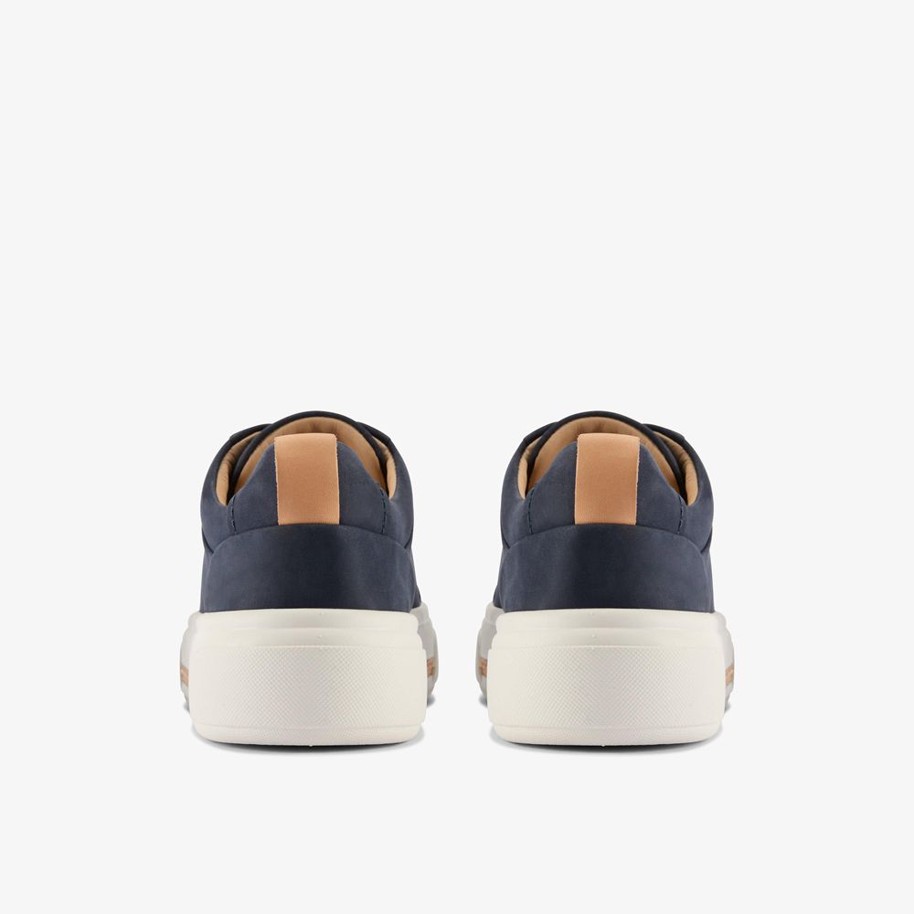 Navy Clarks Women's Hollyhock Walk Sneakers | 685SIJFVX