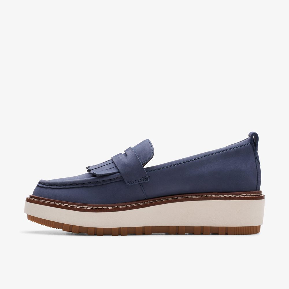 Navy Clarks Women's Orianna Loafer Loafers | 352CXPEDM