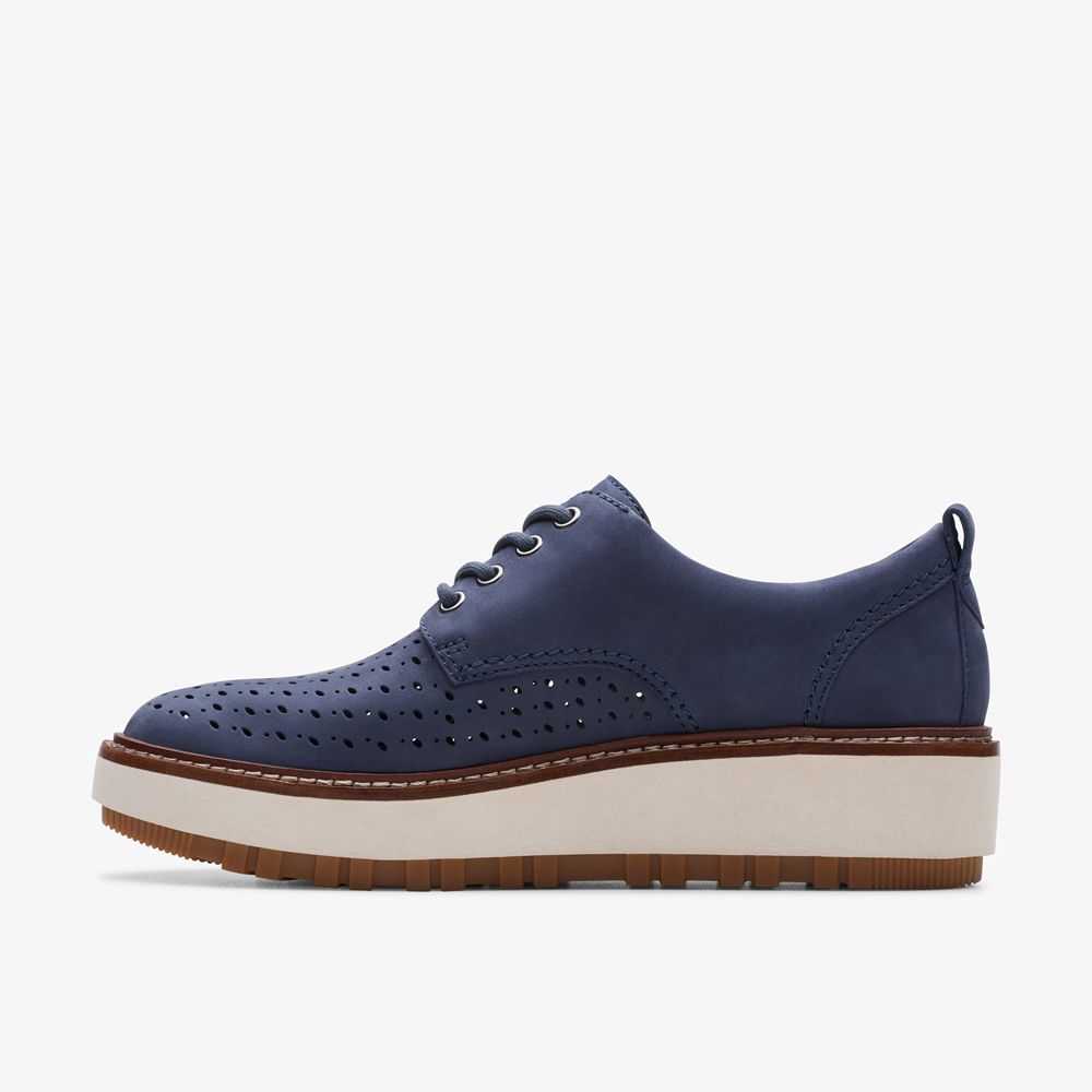 Navy Clarks Women's Orianna Move Oxfords | 813LIZJUS