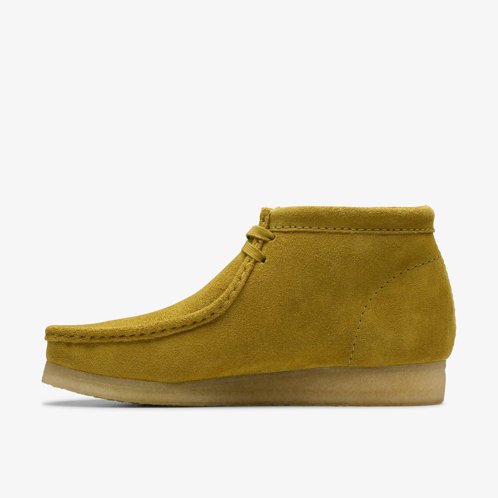 Olive Clarks Men's Wallabee Boot Slip On Shoes | 490OQBGUX