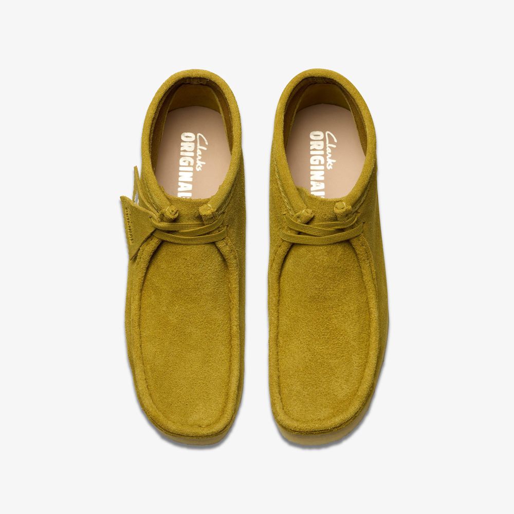 Olive Clarks Men's Wallabee Boot Slip On Shoes | 490OQBGUX