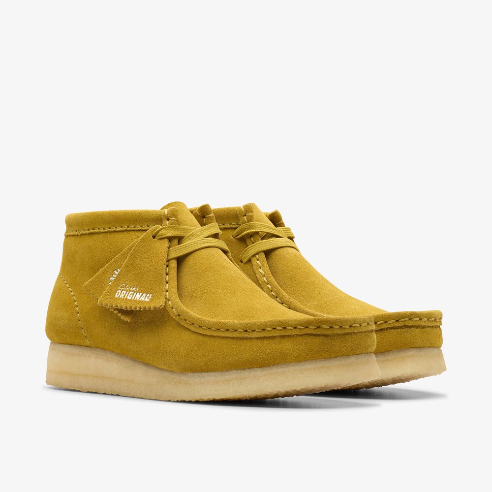 Olive Clarks Women's Wallabee Boots | 542UEAHVZ