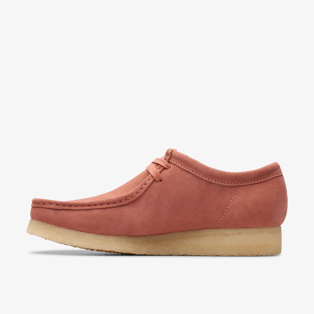 Pink Clarks Men's Wallabee Slip On Shoes | 135NCMTSY