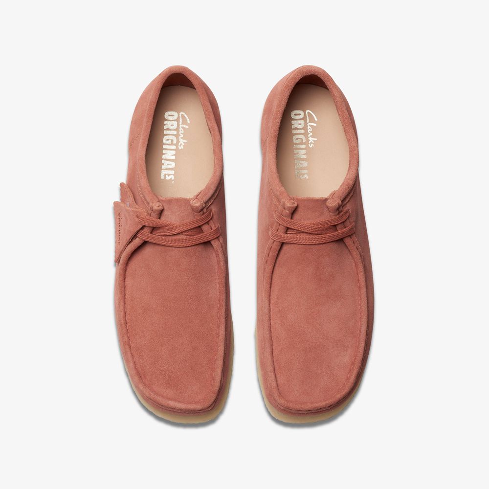 Pink Clarks Men's Wallabee Slip On Shoes | 135NCMTSY