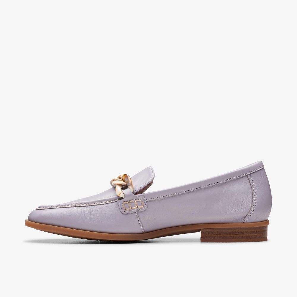 Purple Clarks Women's Sarafyna Iris Loafers | 547LBNFPS