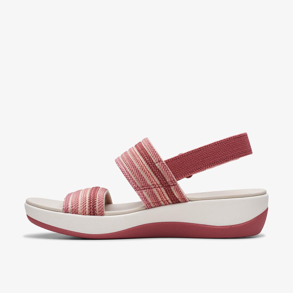 Rose Clarks Women's Arla Stroll Wedge Sandals | 576WOILZU