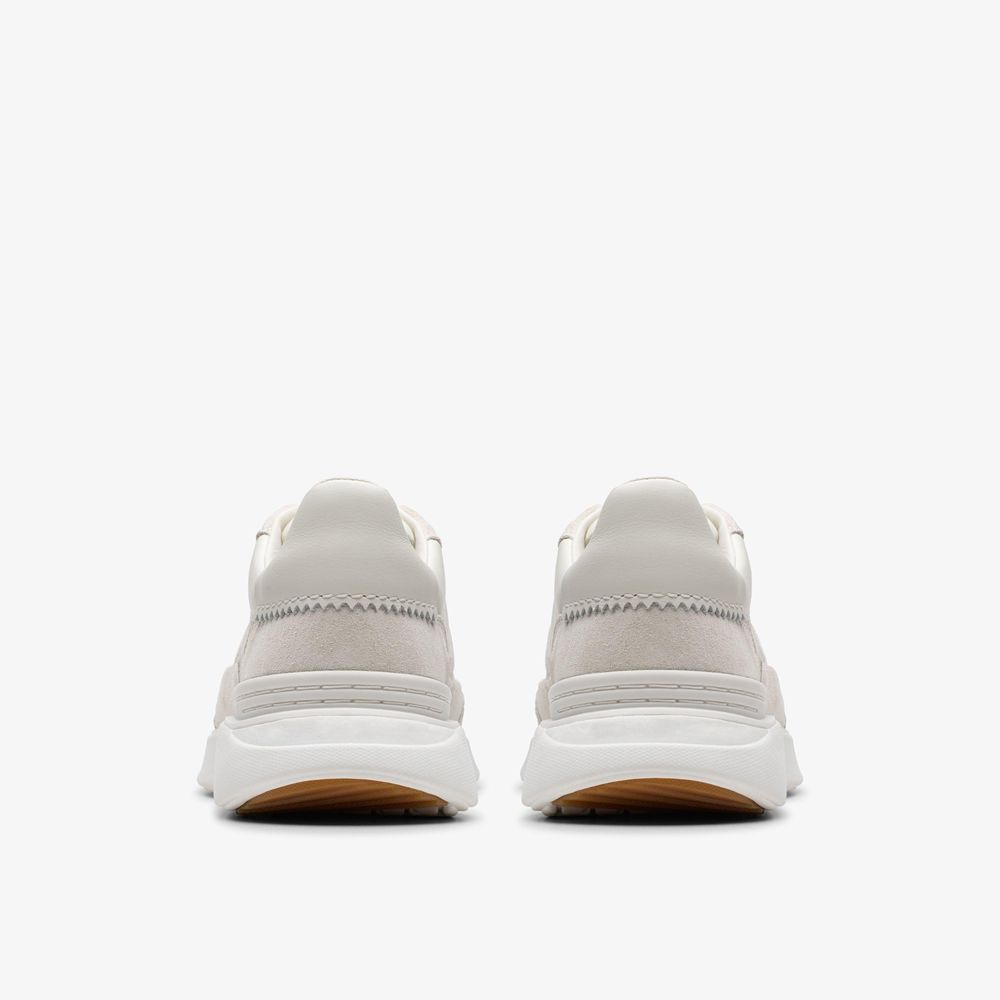 White Clarks Men's Craft Pace Sneakers | 194XVZNHP