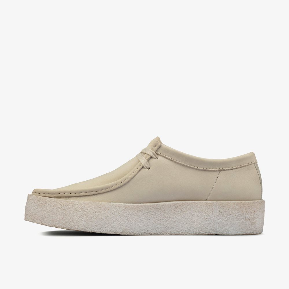 White Clarks Men's Wallabee Cup Slip On Shoes | 370FPYXNB