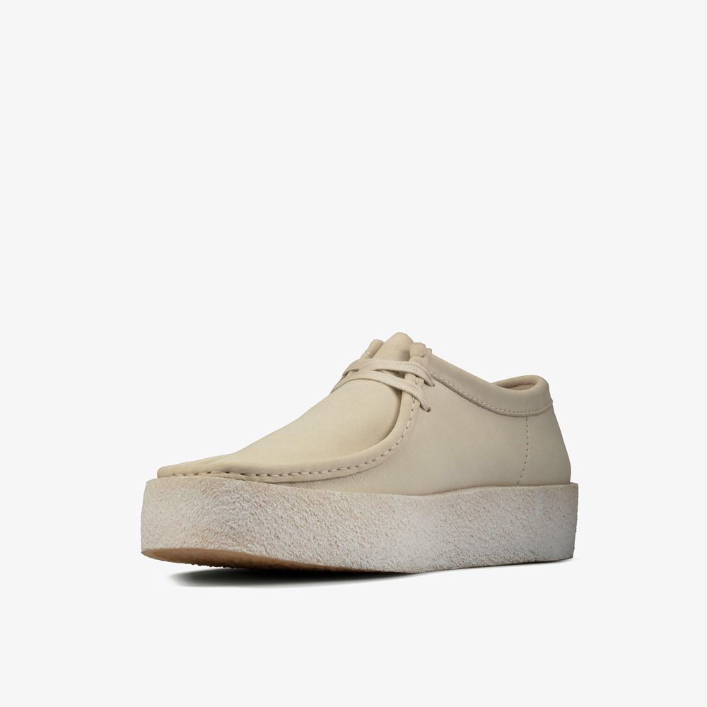 White Clarks Men's Wallabee Cup Slip On Shoes | 370FPYXNB