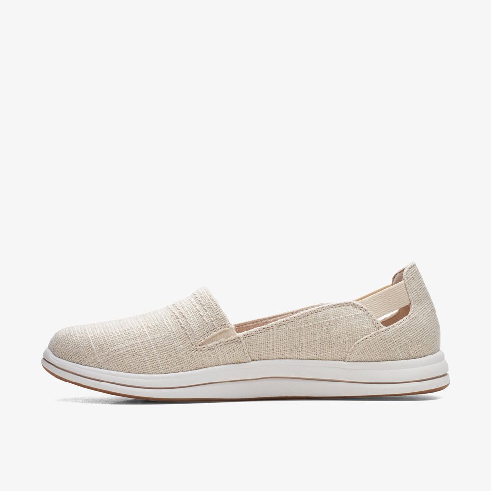 White Clarks Women's Breeze Step Ii Slip On Shoes | 980ZOKFUY